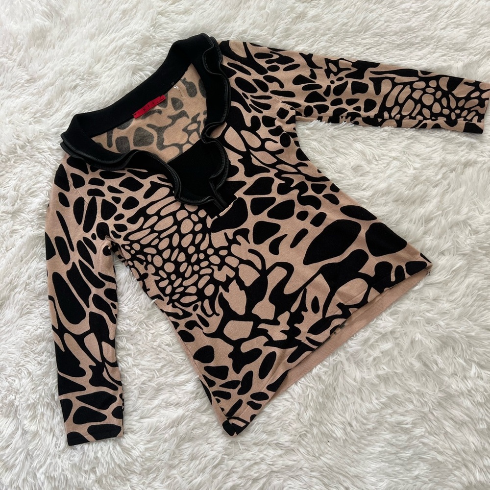 Cyrus Women Animal Print Top Sweater Size Small